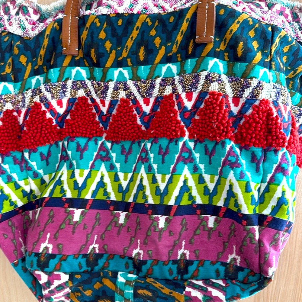 Anthropologie Jasper and Jeera Embroidered Tote Bag. - Picture 9 of 12